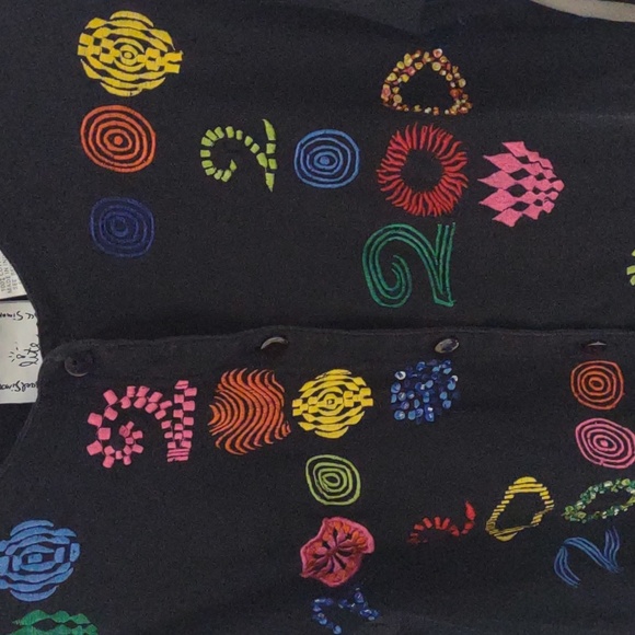 Michael Simon Lite Y2K 2000 Art to wear Cropped Sweater Medium Artsy Bohemian - Picture 4 of 6